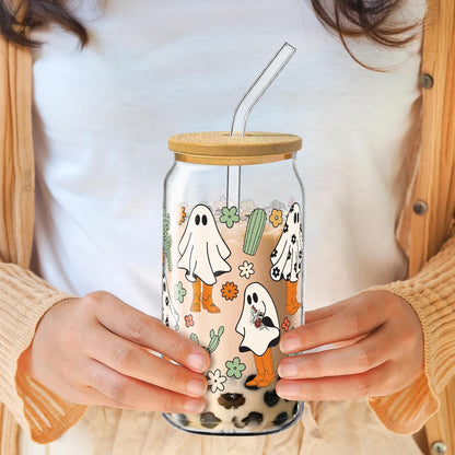 Glass Cups with Lids and Straws, 6Pcs, 16oz, Inspirational Awesome | Thank You For Being Cute Coquette Drinking Glasses Straws Tumbler for Women Girls Friend Bridesmaid Birthday Party Gifts
