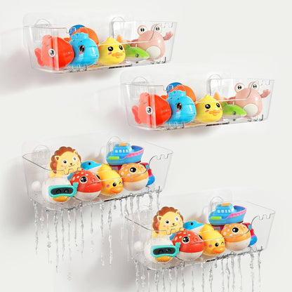 Bath Toy Storage Organizer, Bath Toy Holder with Drain Holes