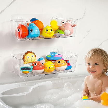 Bath Toy Storage Organizer, Bath Toy Holder with Drain Holes