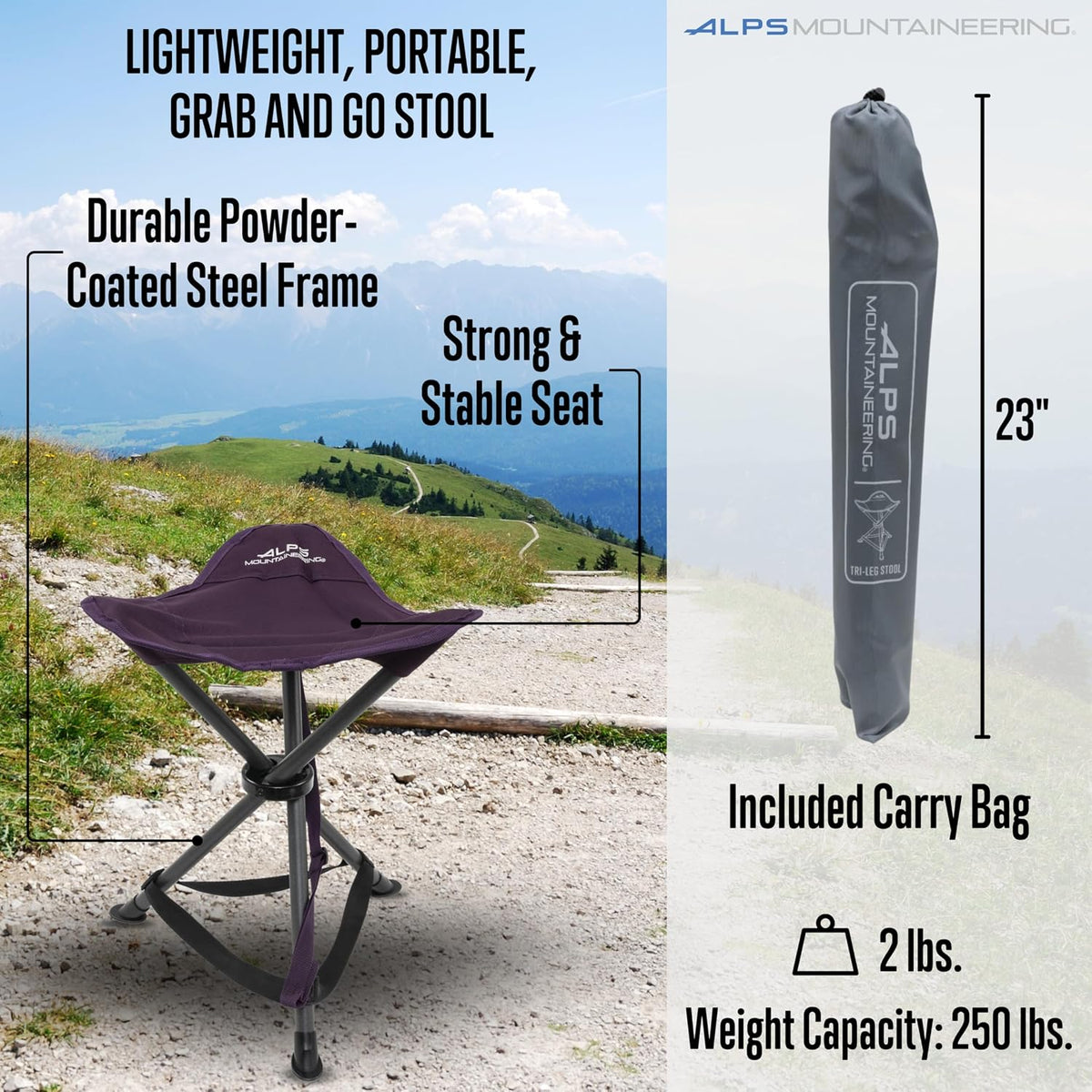 Tri-Leg Stool - Deep Sea, New