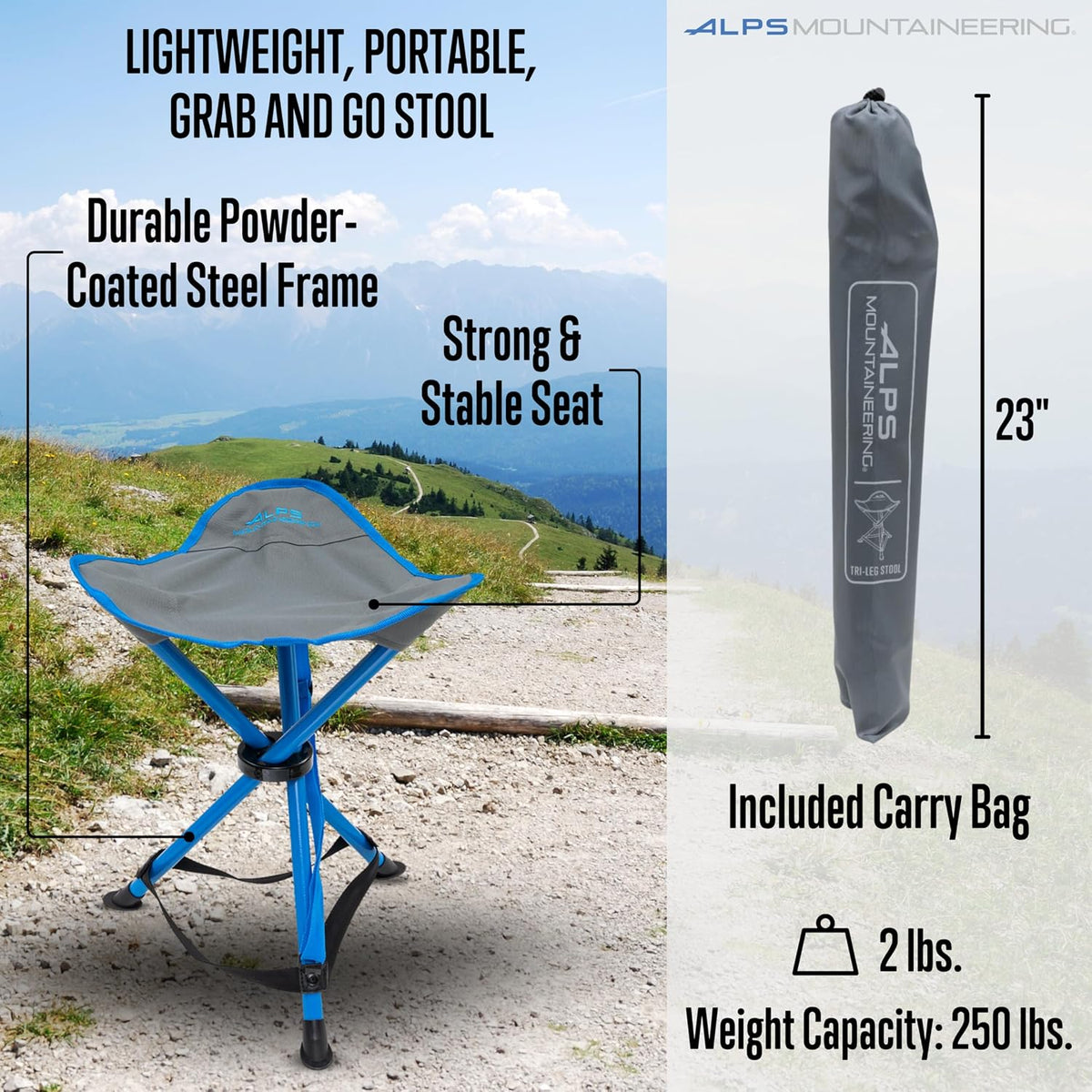 Tri-Leg Stool - Deep Sea, New