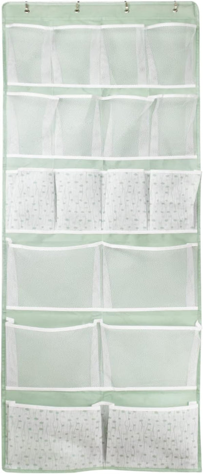 2 Pack-18 Pocekts Over the Door Shoes Organizer,Behind Door Hanging Storage Pocekt for Sock,Underwear,Hat,Handbag,Back of Door Hanging Shelf for Bedroom,Bathroom,Entryway,Storeroom,Pantry,Dorm,Nursery