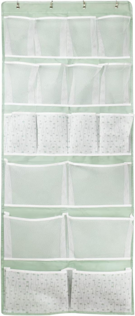 2 Pack-18 Pocekts Over the Door Shoes Organizer,Behind Door Hanging Storage Pocekt for Sock,Underwear,Hat,Handbag,Back of Door Hanging Shelf for Bedroom,Bathroom,Entryway,Storeroom,Pantry,Dorm,Nursery
