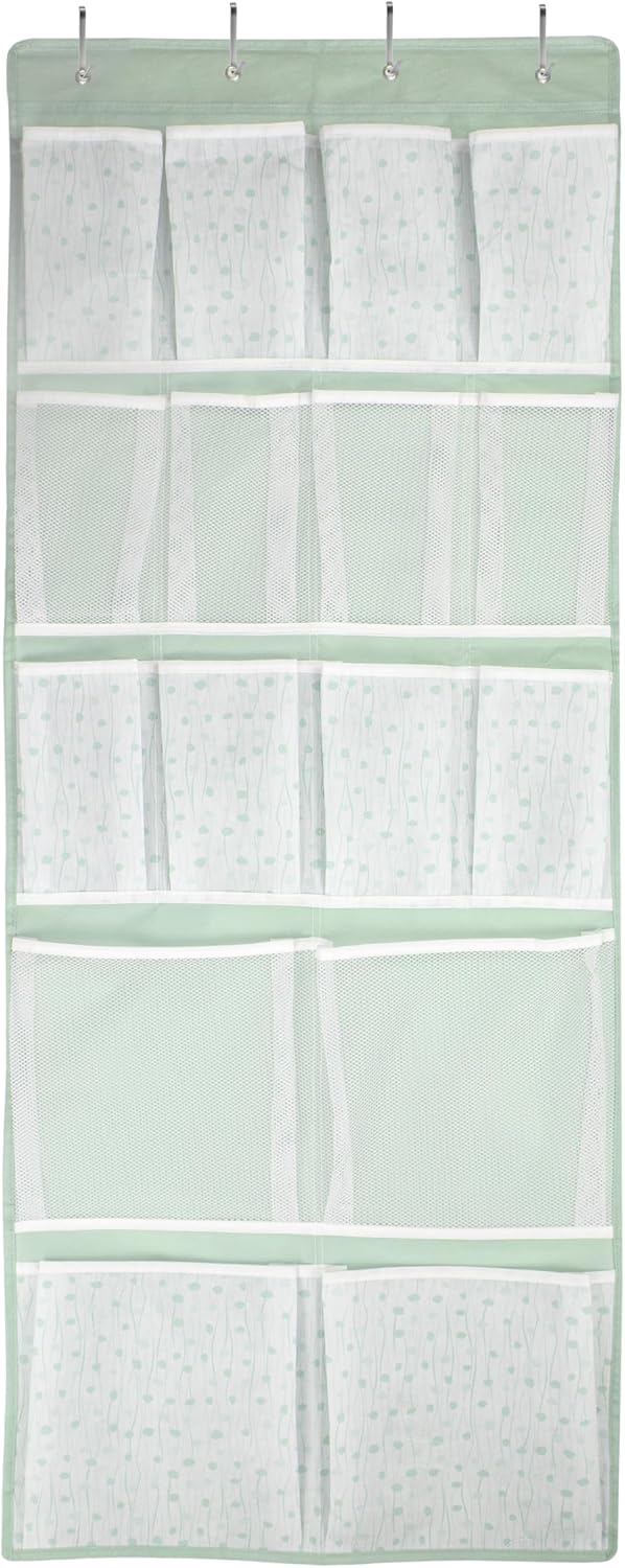 2 Pack-18 Pocekts Over the Door Shoes Organizer,Behind Door Hanging Storage Pocekt for Sock,Underwear,Hat,Handbag,Back of Door Hanging Shelf for Bedroom,Bathroom,Entryway,Storeroom,Pantry,Dorm,Nursery
