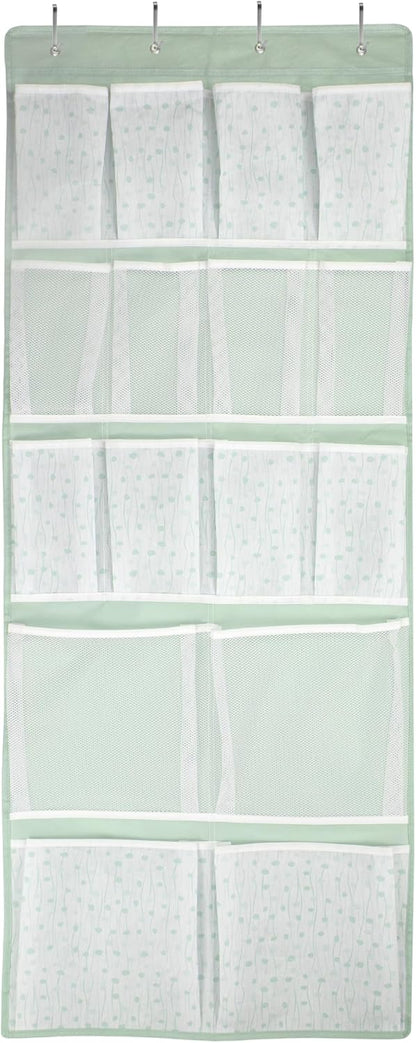 2 Pack-18 Pocekts Over the Door Shoes Organizer,Behind Door Hanging Storage Pocekt for Sock,Underwear,Hat,Handbag,Back of Door Hanging Shelf for Bedroom,Bathroom,Entryway,Storeroom,Pantry,Dorm,Nursery