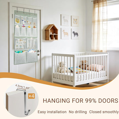 2 Pack-18 Pocekts Over the Door Shoes Organizer,Behind Door Hanging Storage Pocekt for Sock,Underwear,Hat,Handbag,Back of Door Hanging Shelf for Bedroom,Bathroom,Entryway,Storeroom,Pantry,Dorm,Nursery