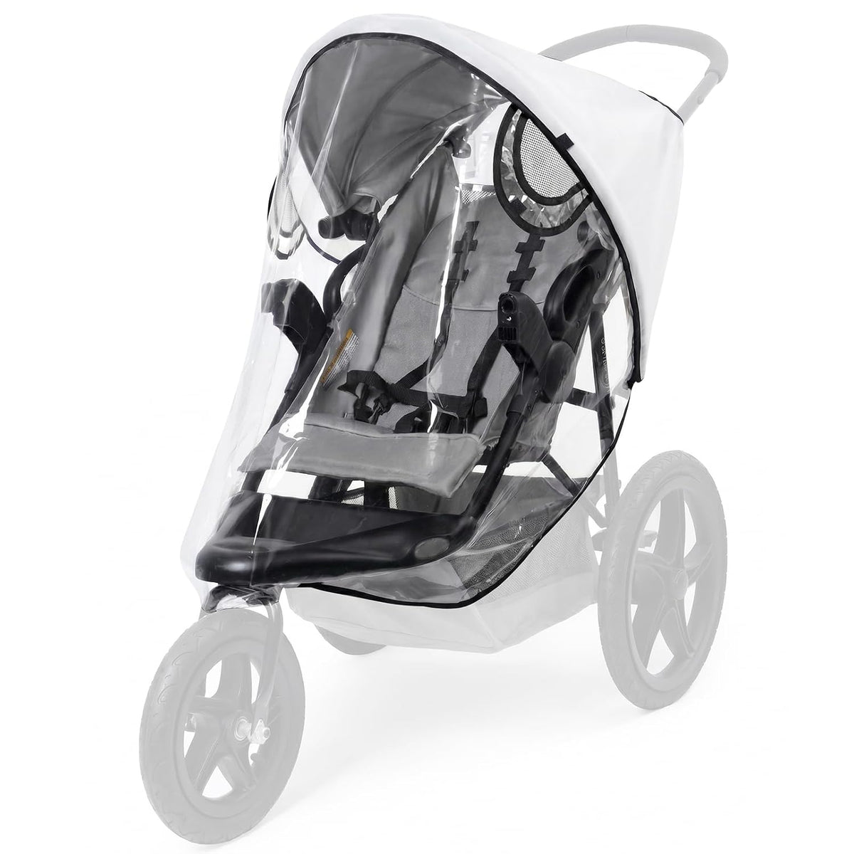 Jogging Stroller Rain Cover, Thick EVA & PVC Protect from Dust and Snow
