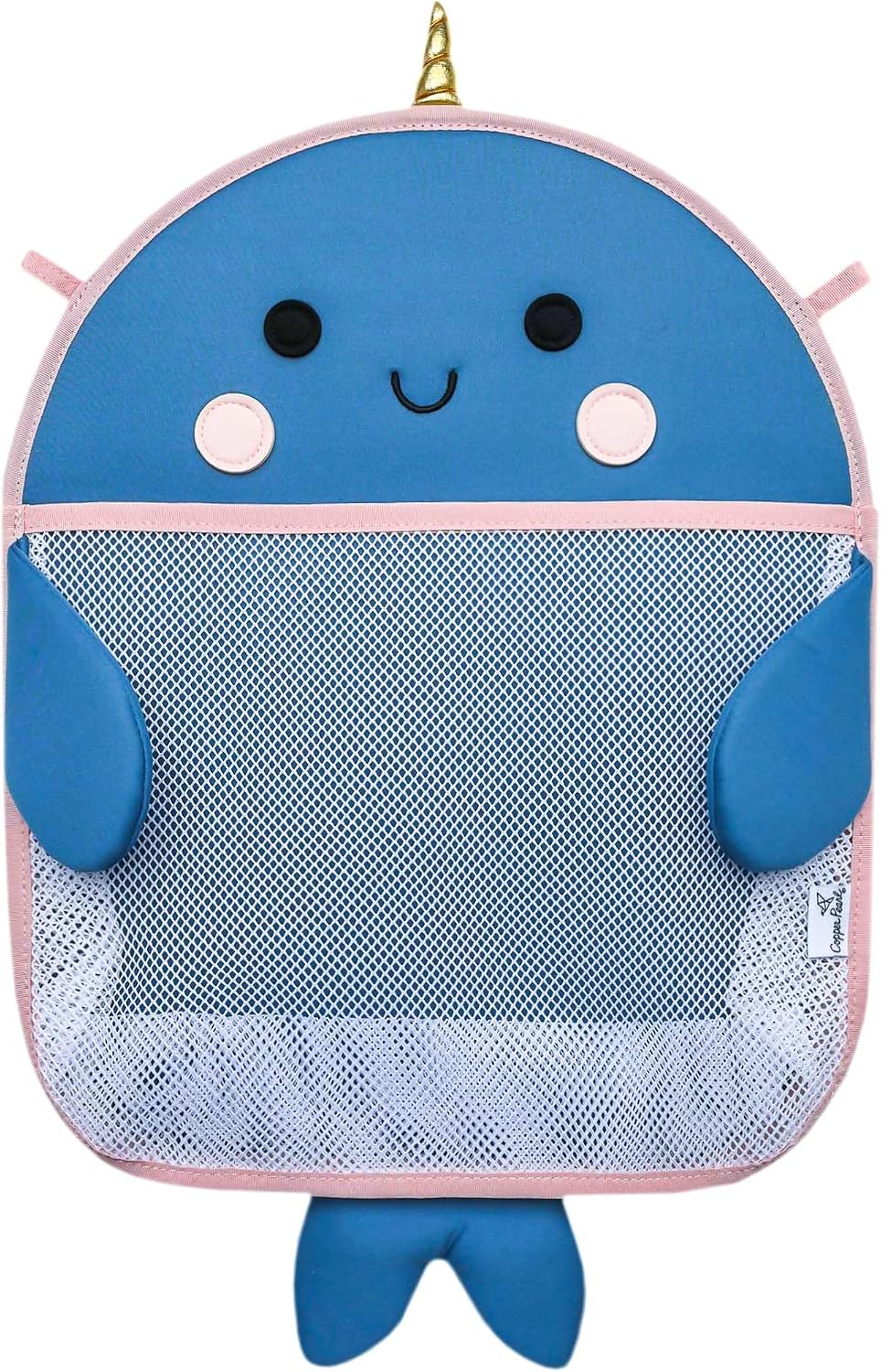 Oceana Extra-Large Mesh Bath Toy Holder with Suction Cups: Quick-Dry Bath Toy Storage Net for Bathtub, Pebbles