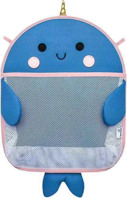 Oceana Extra-Large Mesh Bath Toy Holder with Suction Cups: Quick-Dry Bath Toy Storage Net for Bathtub, Pebbles