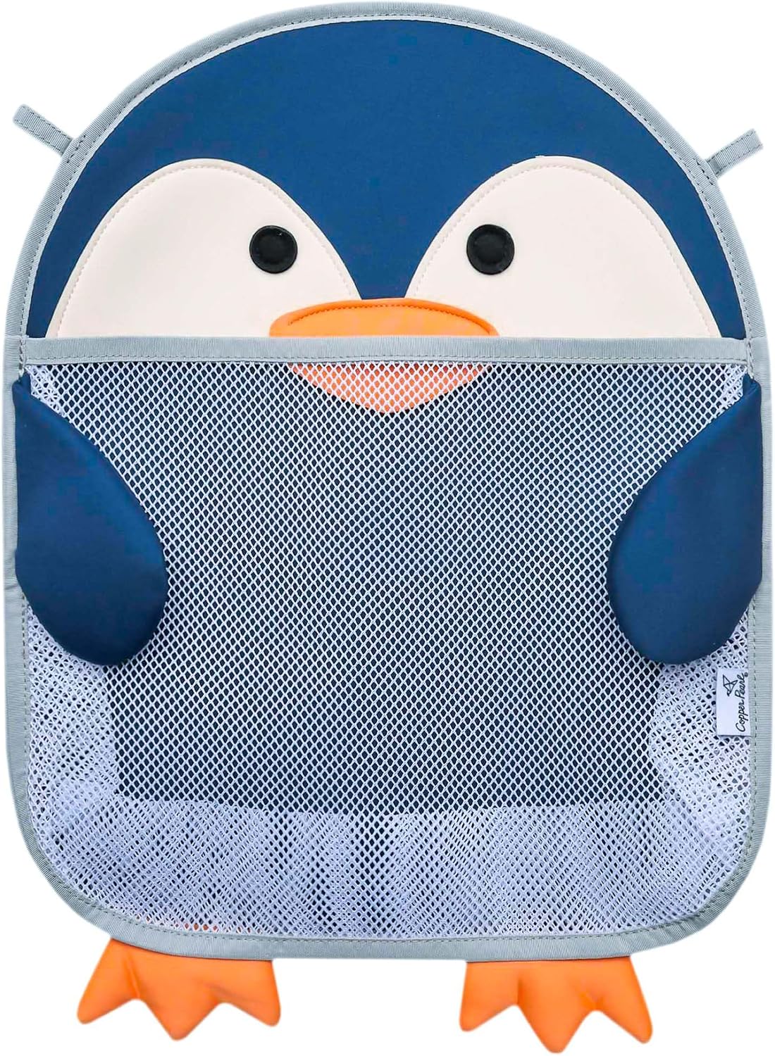 Oceana Extra-Large Mesh Bath Toy Holder with Suction Cups: Quick-Dry Bath Toy Storage Net for Bathtub, Pebbles