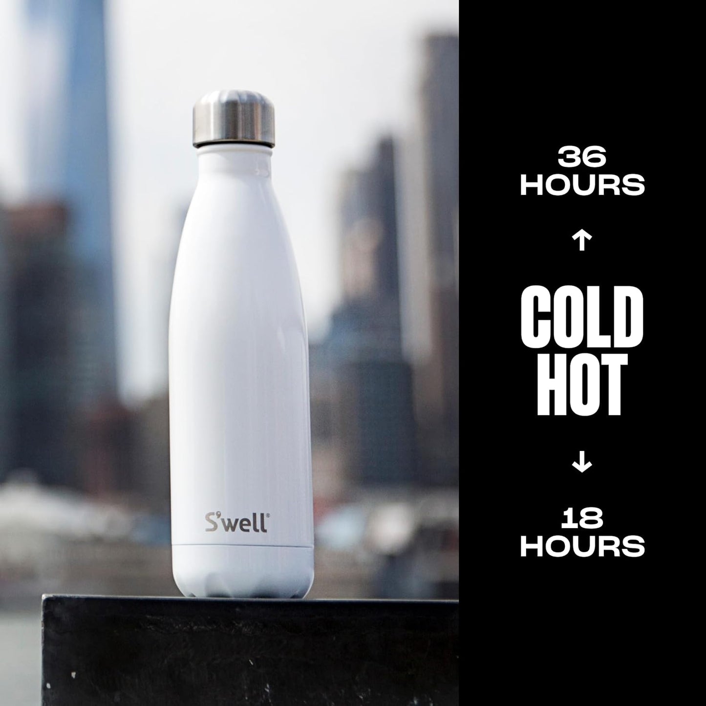 Stainless Steel Water Bottle, 25oz, Azurite, Triple Layered Vacuum Insulated Containers Keeps Drinks Cold for 48 Hours and Hot for 24, BPA Free, Perfect for On the Go