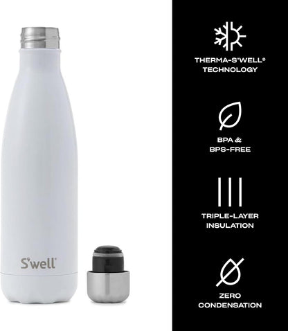 Stainless Steel Water Bottle, 25oz, Azurite, Triple Layered Vacuum Insulated Containers Keeps Drinks Cold for 48 Hours and Hot for 24, BPA Free, Perfect for On the Go