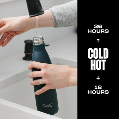 Stainless Steel Water Bottle, 25oz, Azurite, Triple Layered Vacuum Insulated Containers Keeps Drinks Cold for 48 Hours and Hot for 24, BPA Free, Perfect for On the Go