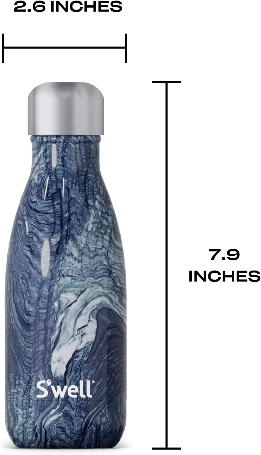 Stainless Steel Water Bottle, 25oz, Azurite, Triple Layered Vacuum Insulated Containers Keeps Drinks Cold for 48 Hours and Hot for 24, BPA Free, Perfect for On the Go