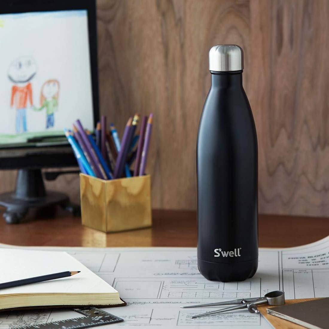 Stainless Steel Water Bottle, 25oz, Azurite, Triple Layered Vacuum Insulated Containers Keeps Drinks Cold for 48 Hours and Hot for 24, BPA Free, Perfect for On the Go