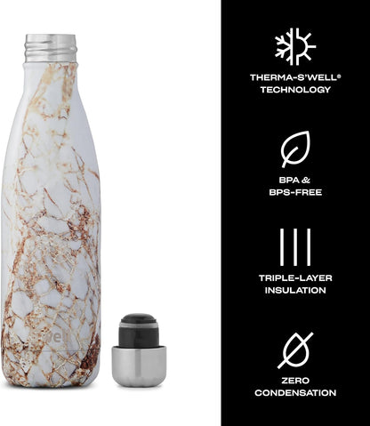 Stainless Steel Water Bottle, 25oz, Azurite, Triple Layered Vacuum Insulated Containers Keeps Drinks Cold for 48 Hours and Hot for 24, BPA Free, Perfect for On the Go
