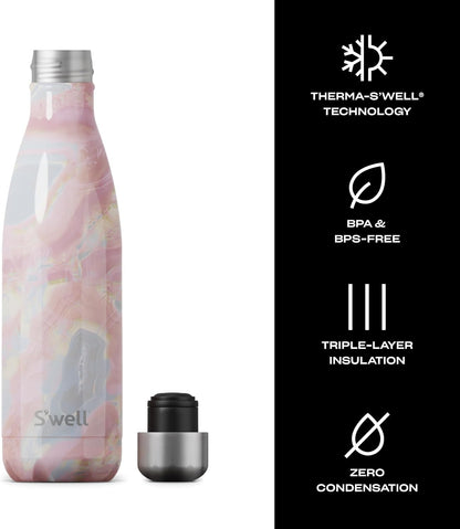 Stainless Steel Water Bottle, 25oz, Azurite, Triple Layered Vacuum Insulated Containers Keeps Drinks Cold for 48 Hours and Hot for 24, BPA Free, Perfect for On the Go