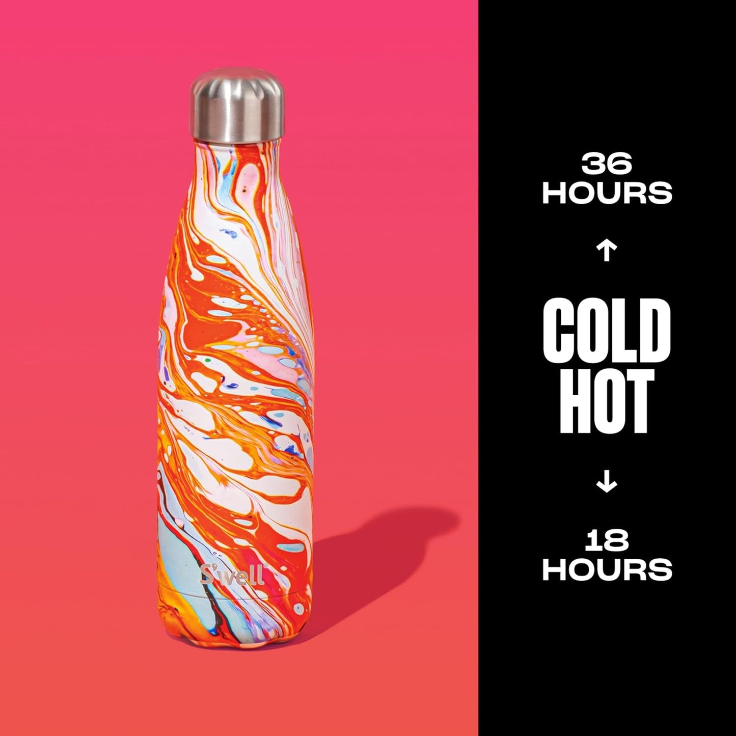 Stainless Steel Water Bottle, 25oz, Azurite, Triple Layered Vacuum Insulated Containers Keeps Drinks Cold for 48 Hours and Hot for 24, BPA Free, Perfect for On the Go