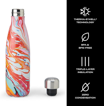 Stainless Steel Water Bottle, 25oz, Azurite, Triple Layered Vacuum Insulated Containers Keeps Drinks Cold for 48 Hours and Hot for 24, BPA Free, Perfect for On the Go