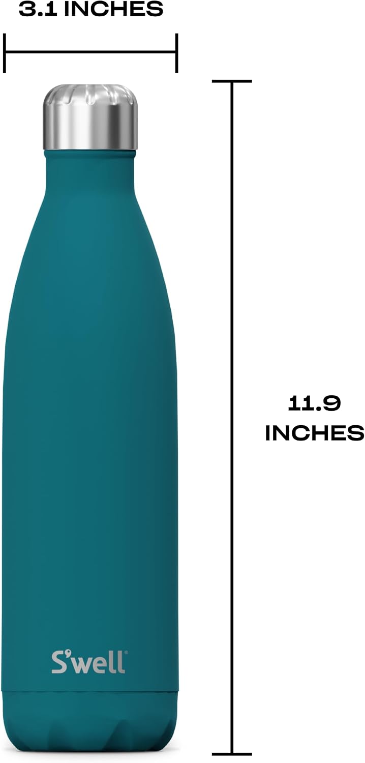 Stainless Steel Water Bottle, 25oz, Azurite, Triple Layered Vacuum Insulated Containers Keeps Drinks Cold for 48 Hours and Hot for 24, BPA Free, Perfect for On the Go