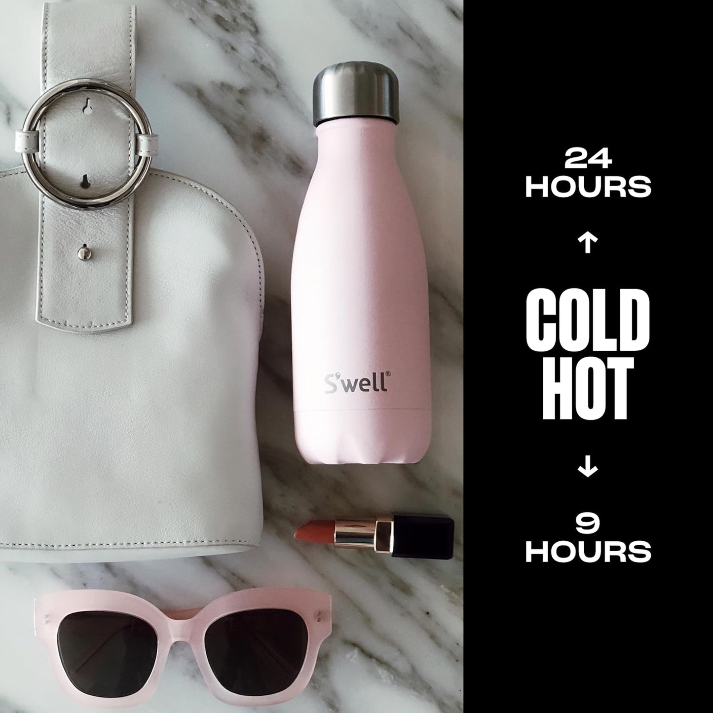Stainless Steel Water Bottle, 25oz, Azurite, Triple Layered Vacuum Insulated Containers Keeps Drinks Cold for 48 Hours and Hot for 24, BPA Free, Perfect for On the Go