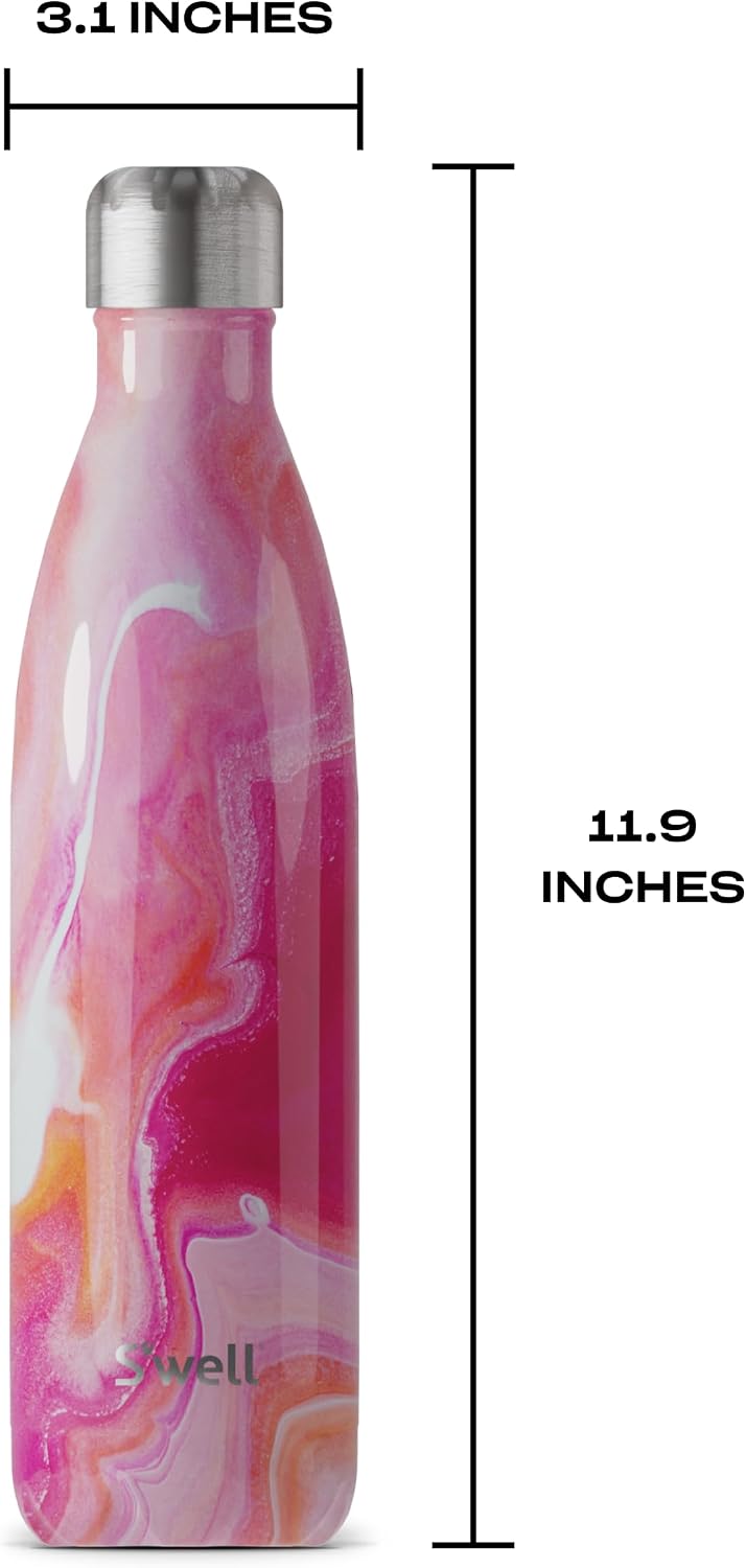 Stainless Steel Water Bottle, 25oz, Azurite, Triple Layered Vacuum Insulated Containers Keeps Drinks Cold for 48 Hours and Hot for 24, BPA Free, Perfect for On the Go