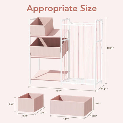 Toy Storage Organizer, Stuffed Animal Storage with 4 Removable Bins