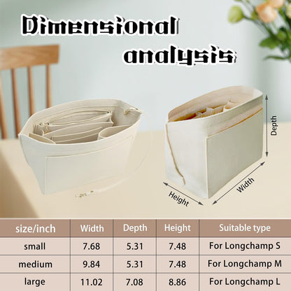 Insert Organizer For Long Champ Large Bag Women Purse Le Pliage organizer Insert 030beige-L