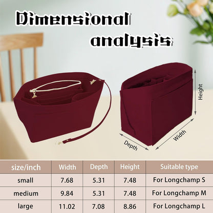 Insert Organizer For Long Champ Large Bag Women Purse Le Pliage organizer Insert 030beige-L