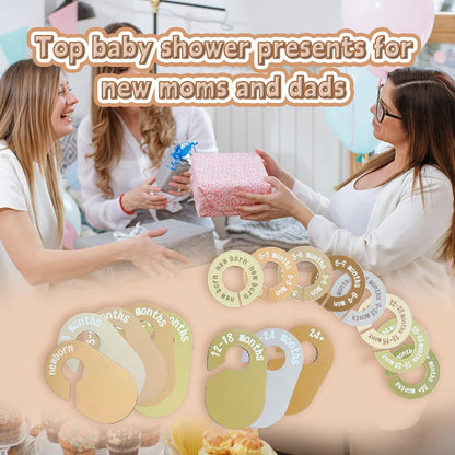 16PCS Baby Closet Dividers, Baby Clothes Organizer for Closet, Nursery Decor Hanger Dividers from Newborn to 24+ Months, Easily Organizing Little Baby Girls or Boys Room