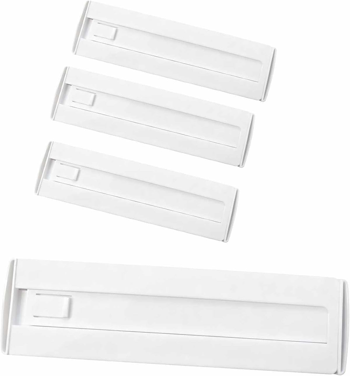 12Pcs Drawer Dividers for Clothes,3.15" High 11.34"-19.69" clear