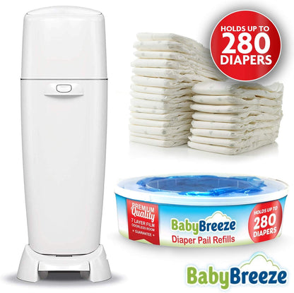 Diaper Pail Refill Bags Compatible with Playtex Diaper Genie Diaper Disposal System - 560 Count (2 Pack) –