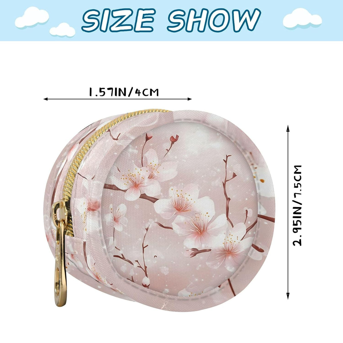 Beautiful Cherry Blossoms Baby Pacifier Holder Case, Dustproof Portable Storage Box for Diaper Bag Purse, Pacifier Storage Container for Boys & Girls