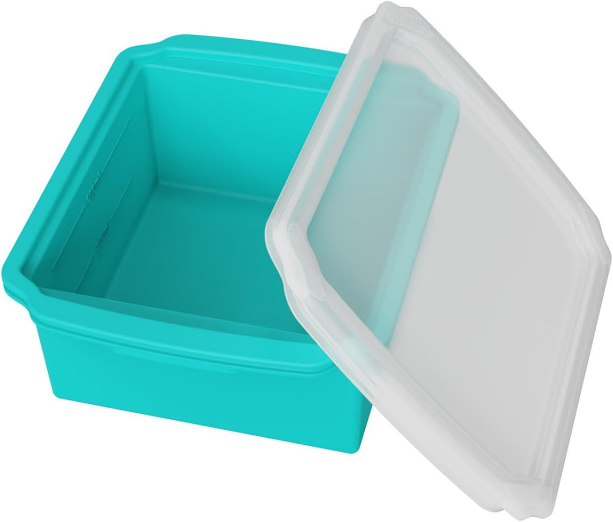 Food Grade Silicone Freezing Tray with Lid, 500ML Divided Soup Freezer Mold, Reusable Baby Food Storage Container Freeze Portion Tray for Broth Sauce Jelly Meal Prep