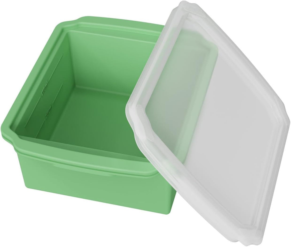 Food Grade Silicone Freezing Tray with Lid, 500ML Divided Soup Freezer Mold, Reusable Baby Food Storage Container Freeze Portion Tray for Broth Sauce Jelly Meal Prep