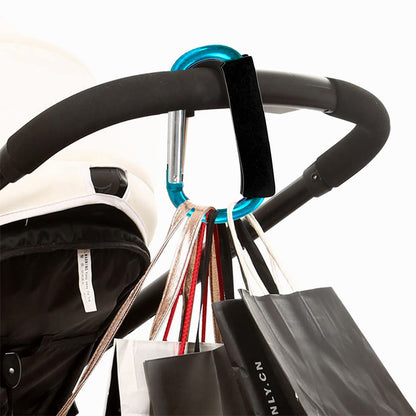 Stroller Hooks by Baby,Large Stroller Hooks for Mommy, 2 pcs Carabiner Stroller Hook Organizer for Hanging Purses, Diaper Bag, Shopping Bags. (Black)