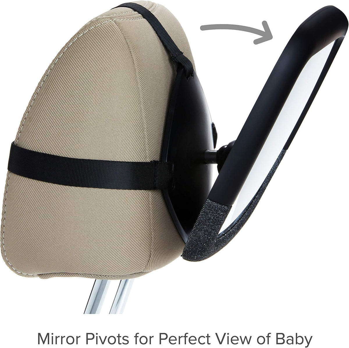 Pivot 360 Baby Car Mirror for Rear-Facing Car Seats, Black