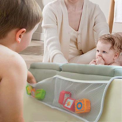 Baby Bath Kneeler & Elbow Rest pad Set for Bath Toys,Baby Bathtub – 1.5 inches Thick Cushion, Non-Slip, 4 Mesh Pockets, Baby Essentials knelling pad, Baby Bath mat