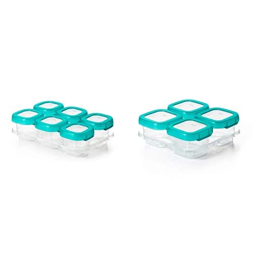 Baby Blocks Freezer Storage Containers Teal (2 Oz and 4 Oz)