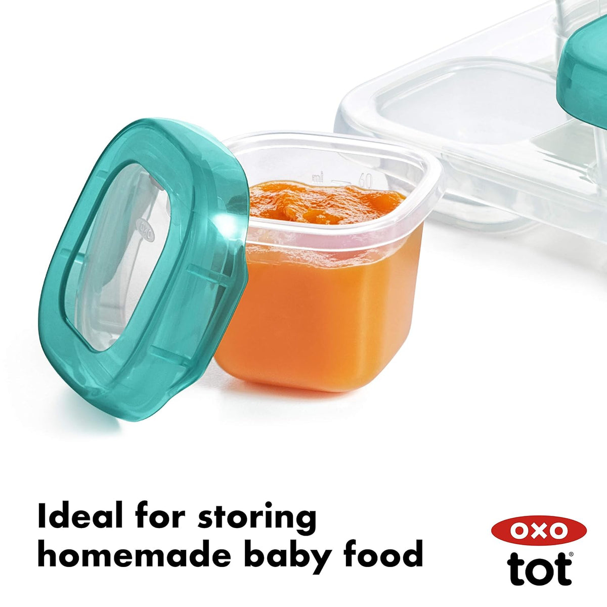 Baby Blocks Freezer Storage Containers Teal (2 Oz and 4 Oz)