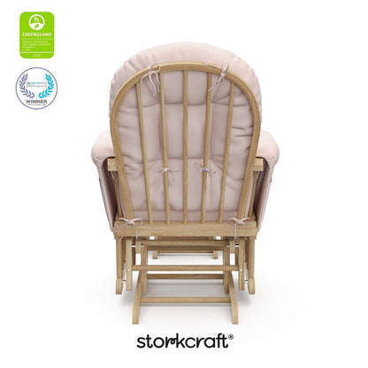 Premium Hoop Glider & Ottoman, Natural/Pink - Colors B