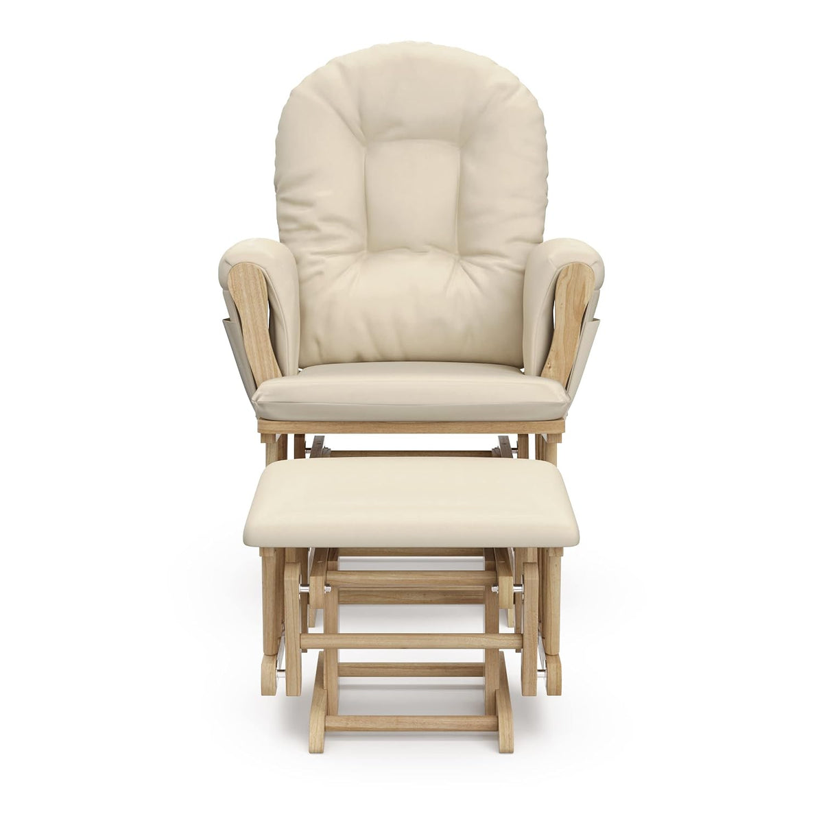 Premium Hoop Glider & Ottoman, Natural/Pink - Colors B