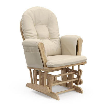 Premium Hoop Glider & Ottoman, Natural/Pink - Colors B