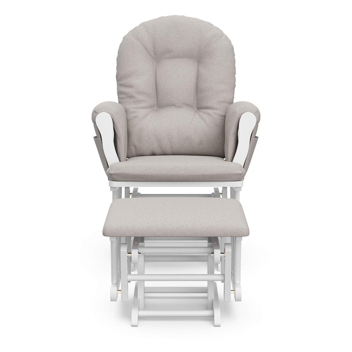 Premium Hoop Glider & Ottoman, Natural/Pink - Colors B
