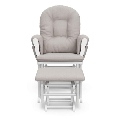 Premium Hoop Glider & Ottoman, Natural/Pink - Colors B