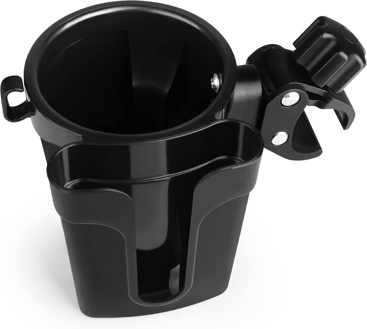 Stroller Cup Holder with Phone Keys Holder, 3-in-1 Universal Cup Holder, Drinks Bottle Holder for Stroller, Bike, Wheelchair, Walker, Scooter