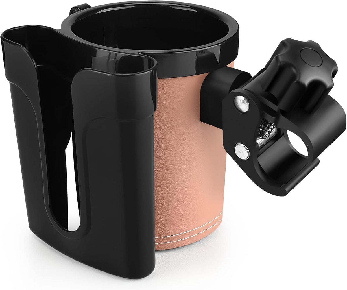 Stroller Cup Holder with Phone Keys Holder, 3-in-1 Universal Cup Holder, Drinks Bottle Holder for Stroller, Bike, Wheelchair, Walker, Scooter