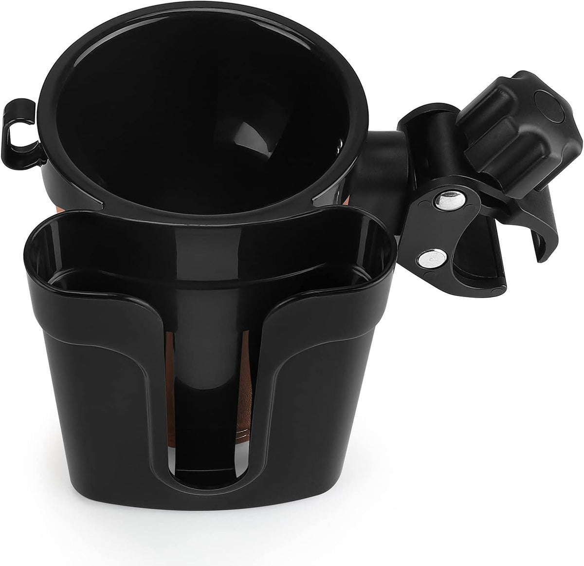 Stroller Cup Holder with Phone Keys Holder, 3-in-1 Universal Cup Holder, Drinks Bottle Holder for Stroller, Bike, Wheelchair, Walker, Scooter