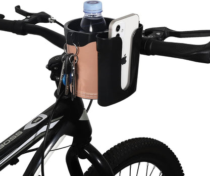 Stroller Cup Holder with Phone Keys Holder, 3-in-1 Universal Cup Holder, Drinks Bottle Holder for Stroller, Bike, Wheelchair, Walker, Scooter