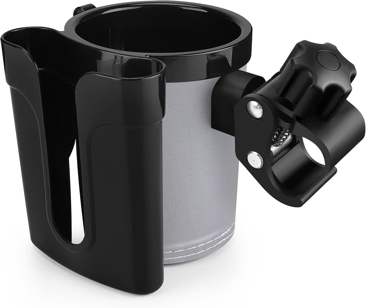 Stroller Cup Holder with Phone Keys Holder, 3-in-1 Universal Cup Holder, Drinks Bottle Holder for Stroller, Bike, Wheelchair, Walker, Scooter
